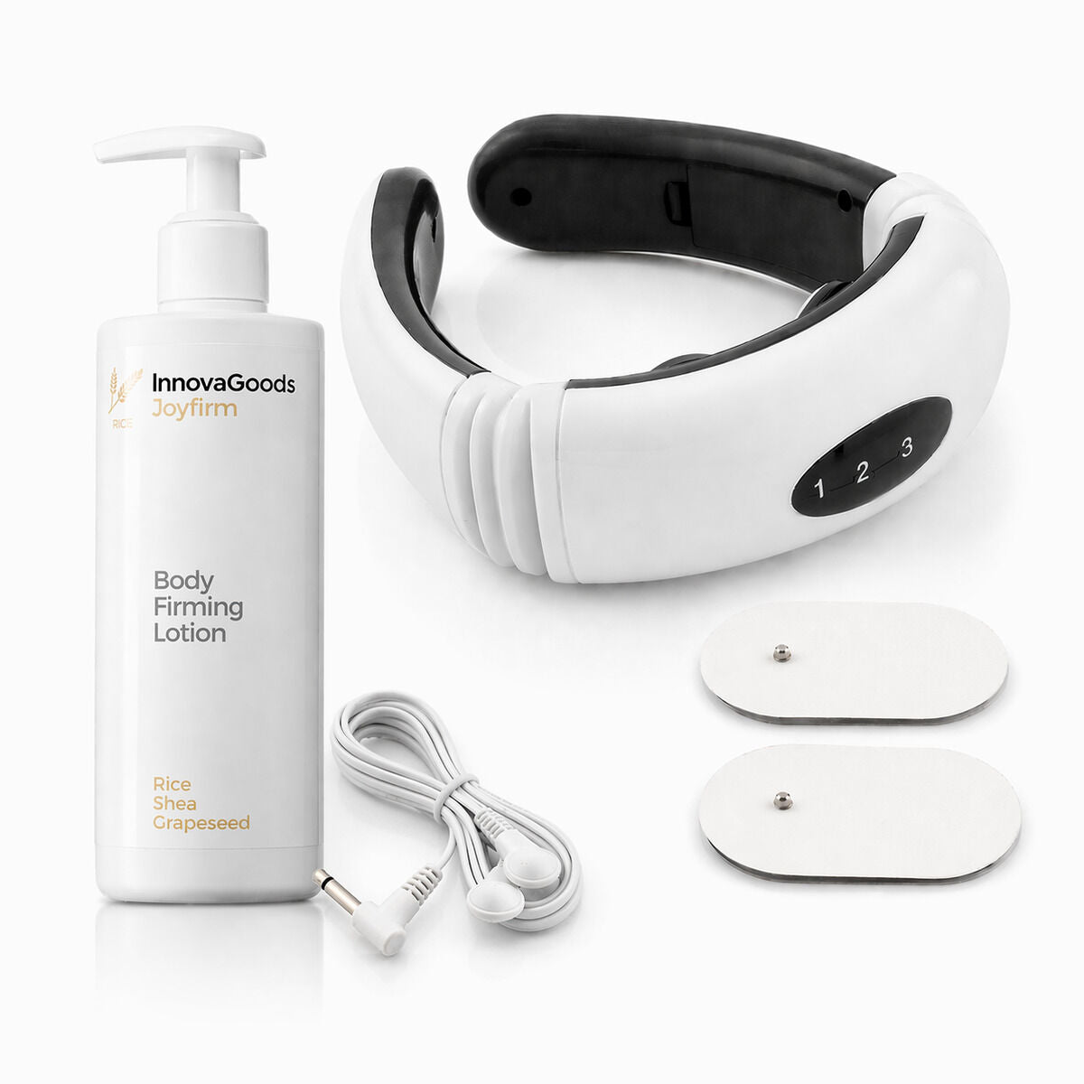 Geschenkset Nacken-Massagegerät mit Pflege-Lotion
